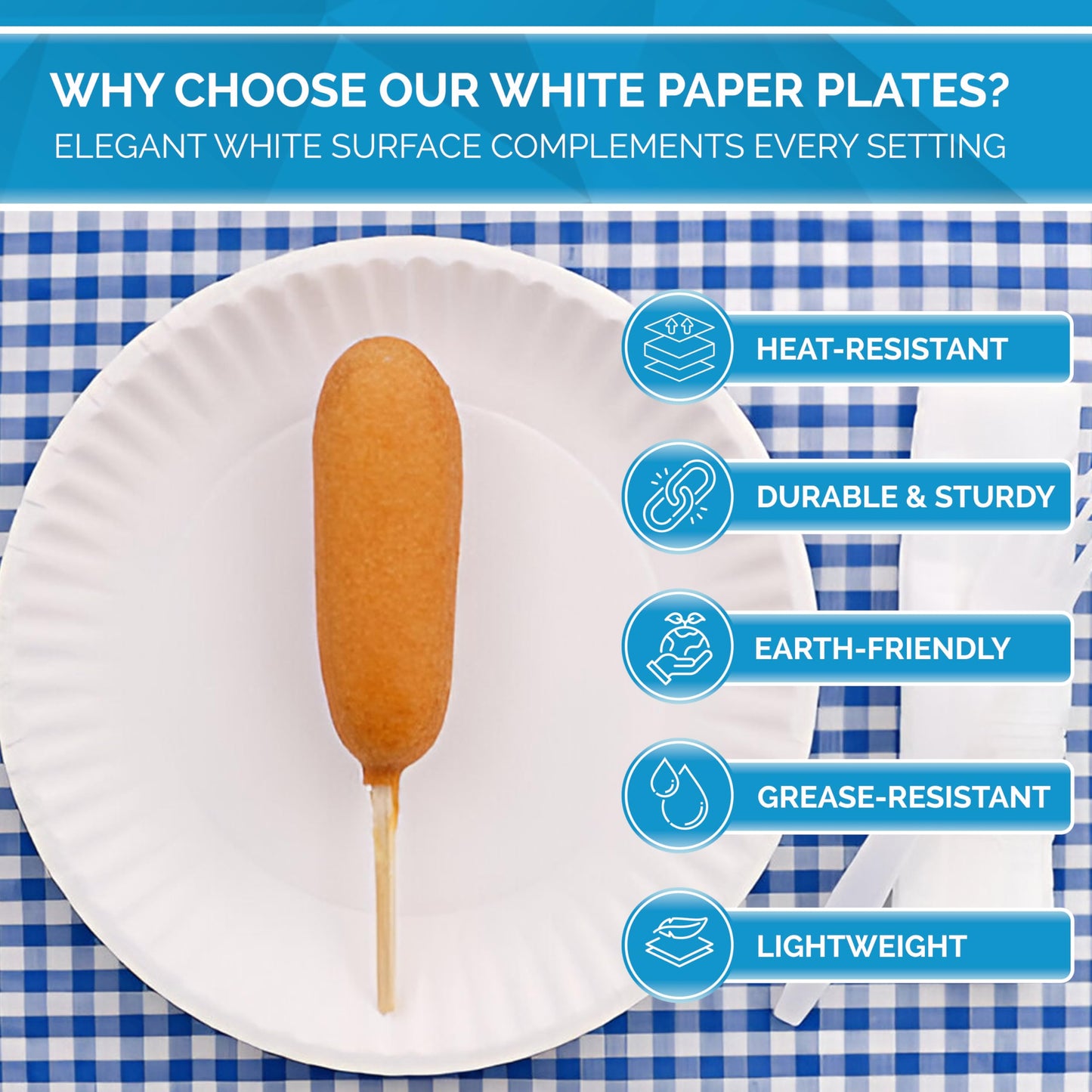 Perfectware - Kitchen essentials Paper Plate 6-300 6" Paper Plate, White (300 Count/pack)