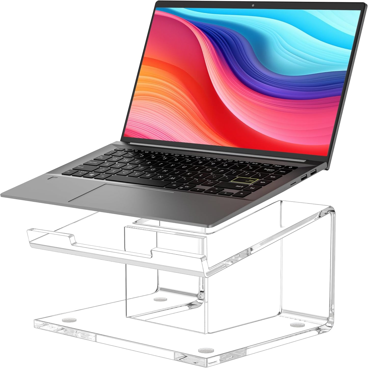 FUCDTEFC 10-15.6 Inch Acrylic Laptop Stand for Desk, Laptop Riser for Laptops, Ergonomic Computer Stand Holder
