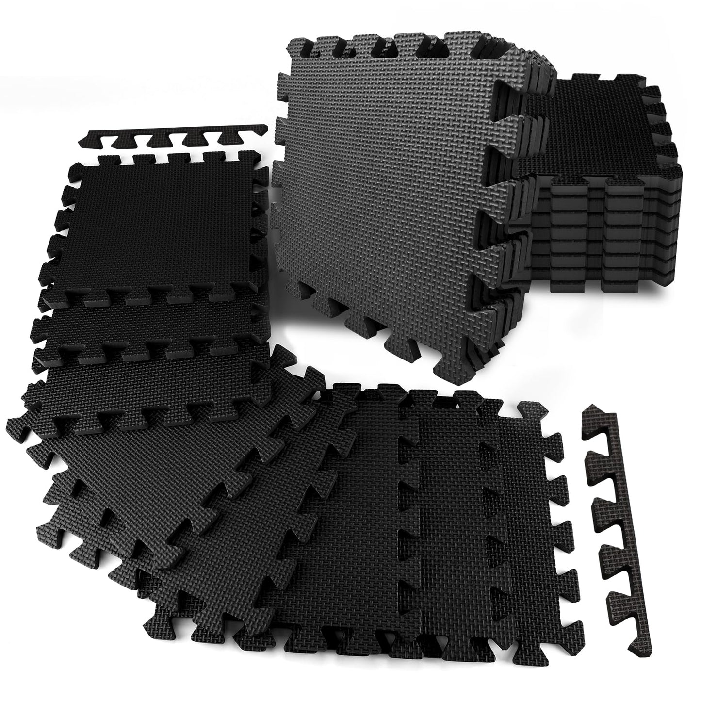 Home Workout 12 "× 12" Interlocking Gym Foam Tiles, 20 Tiles Non-Slip & Noise Reduction Home Gym Flooring Mats, Foam Tiles for Floor, Indoor Fitness Strength Training, Yoga, Easy to Store