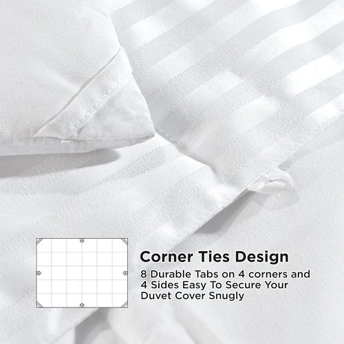 Bedsure Duvet Insert - Lightweight Quilted Cooling Comforter, Down Alternative, Queen Size, White, 88x88 Inches