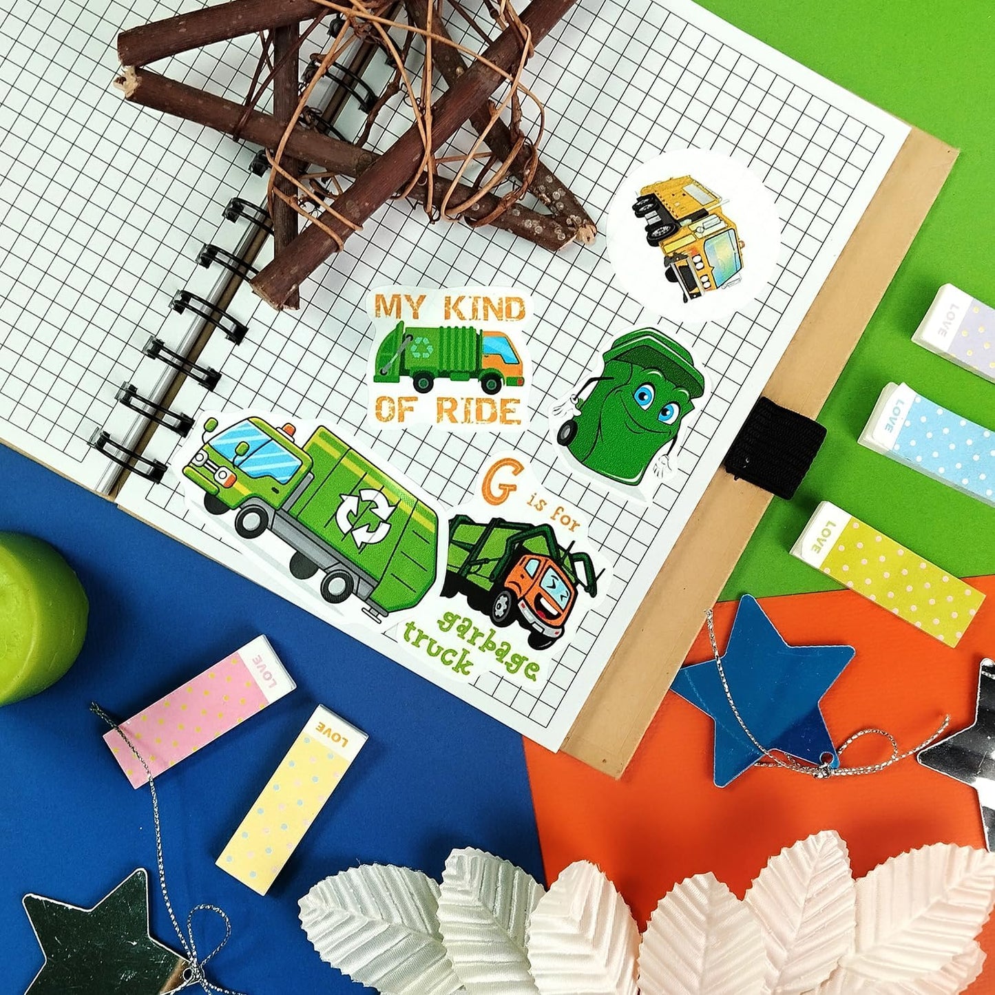 Durable Garbage Truck Stickers - Perfect for Party Supplies and Gifts