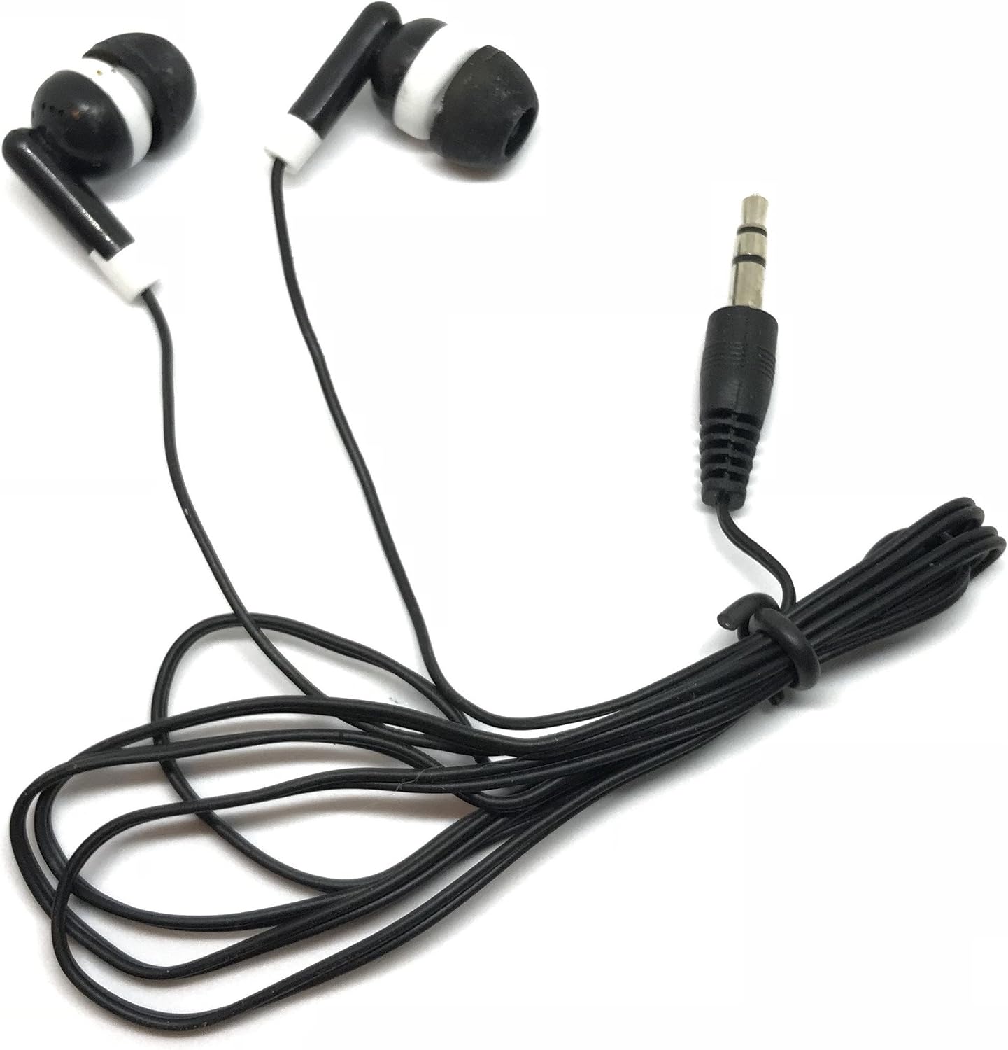 50 Pack MP3 TFD Supplies Wholesale Bulk Earbuds Headphones for iPhone, Android, Player - Black