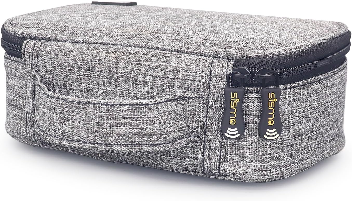 sisma Travel Electronics Organizer Small Carrying Case for Cables Phone Chargers USB Plugs Power Cords Earbuds Adapter