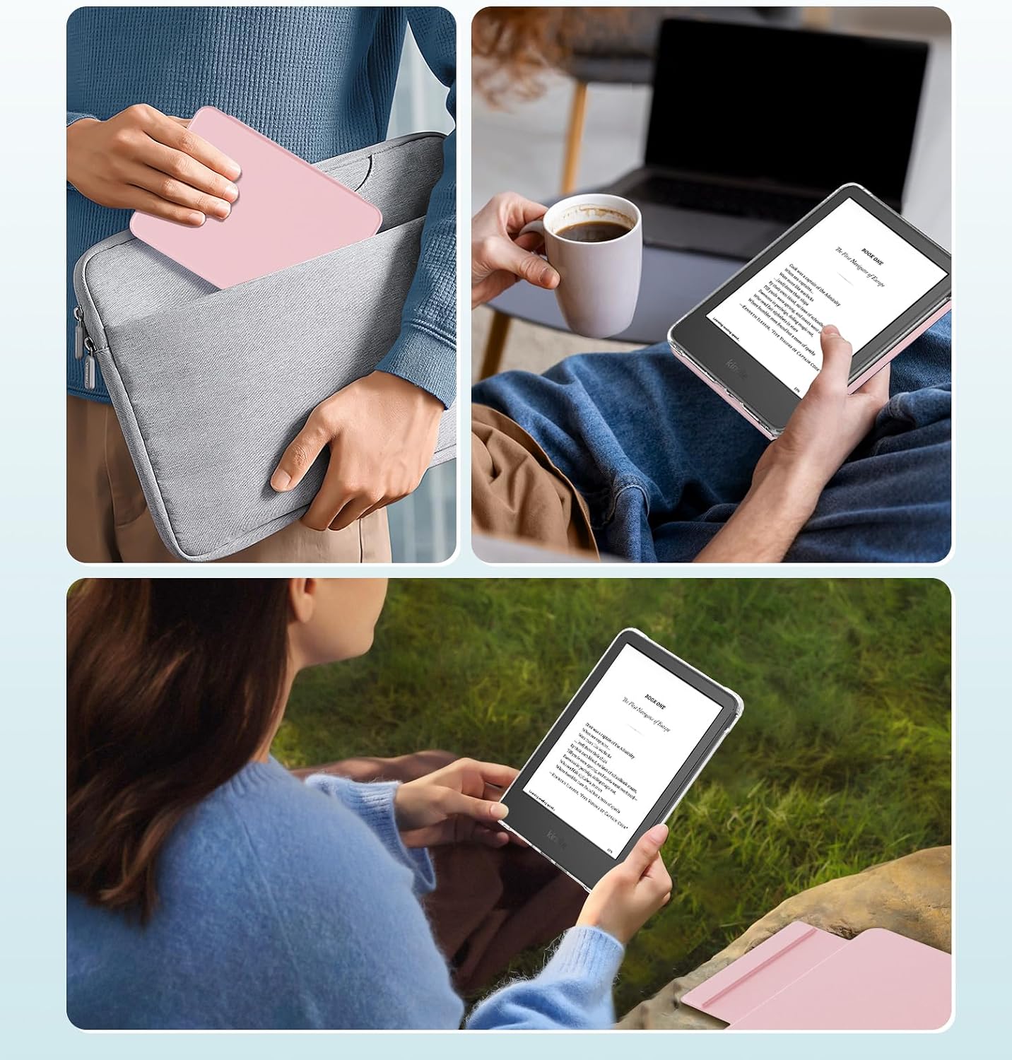 MoKo E-Reader(11th Generation-2024/2022 Detachable Magnetic Case for All-New Release),Ultra Clear Back Scratch-Proof