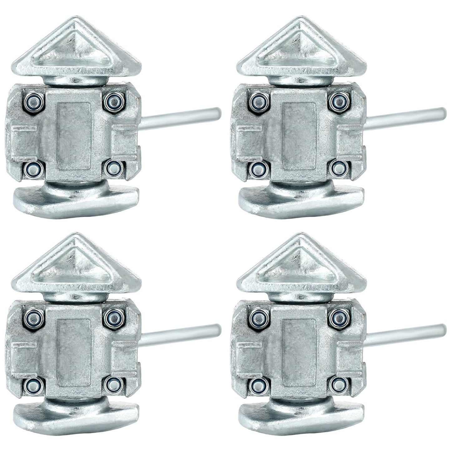 Gisafai 4 Pcs Sea Rail Shipping Container Connection Fastening Intermediate Twist Standard Shipping Container Lock Manual Twist Lock Left Right Hand Locking Casting Steel, No Lever Required