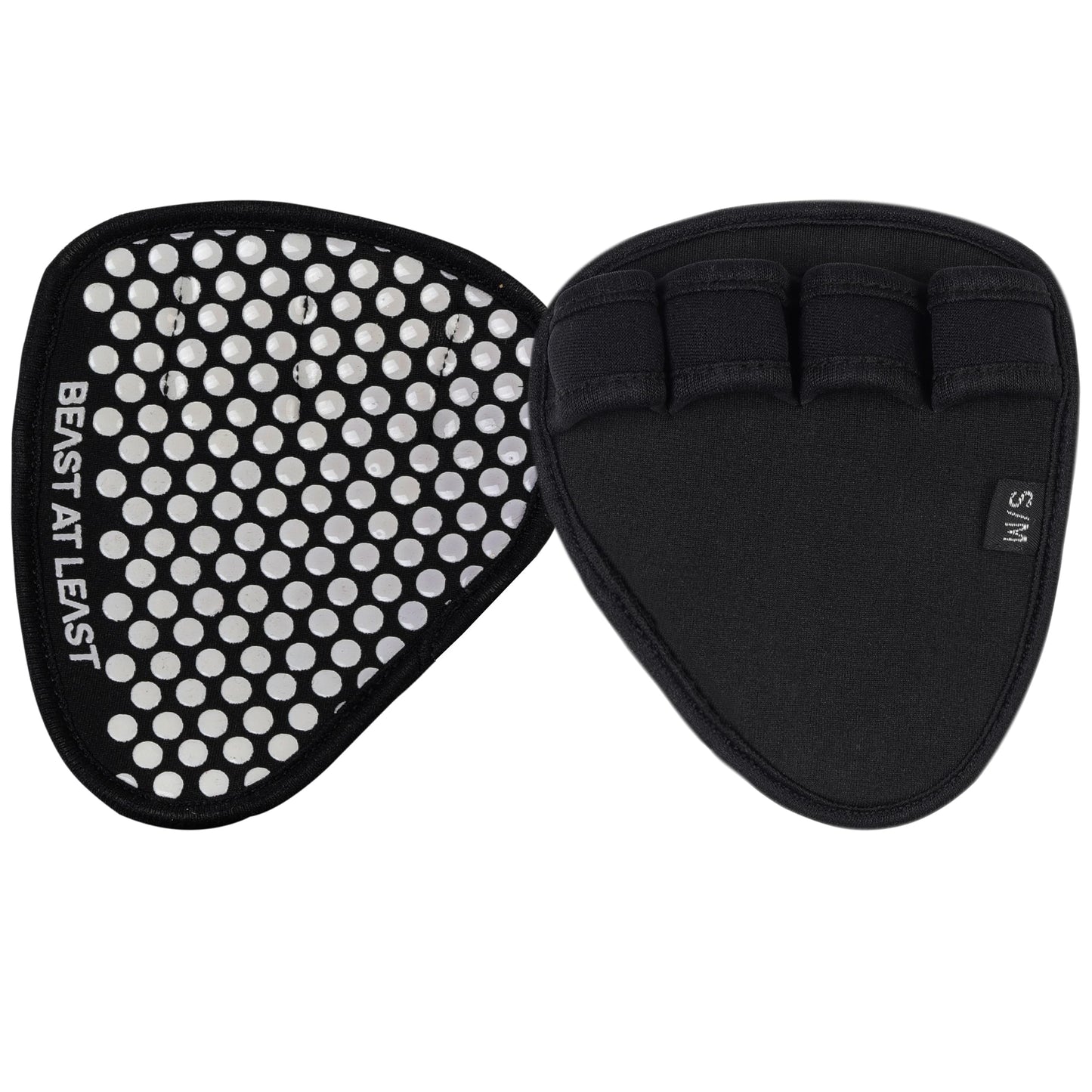 Beast AT Least Grip Pads for Weightlifting & Fitness – Non-Slip, Breathable Palm Protectors for Men & Women – Ideal for Gym Workouts, Cross Training, Pull-Ups & Deadlifts (Black, L/XL)