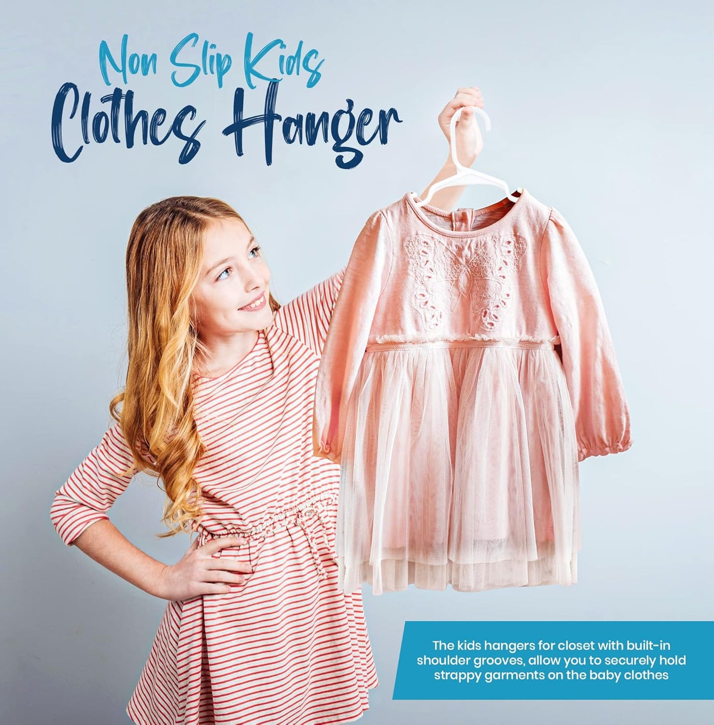Utopia Home Kids Hangers - 60 Pack of 11.5 Inch Plastic Baby Hangers for Closet | White Childrens Hangers