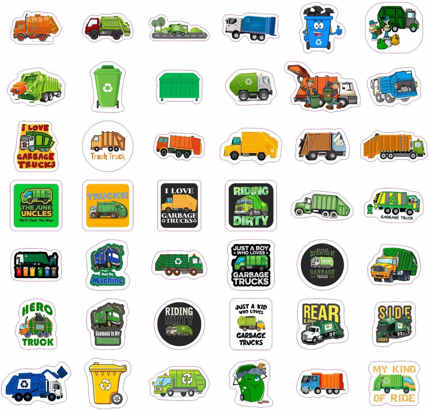 Durable Garbage Truck Stickers - Perfect for Party Supplies and Gifts