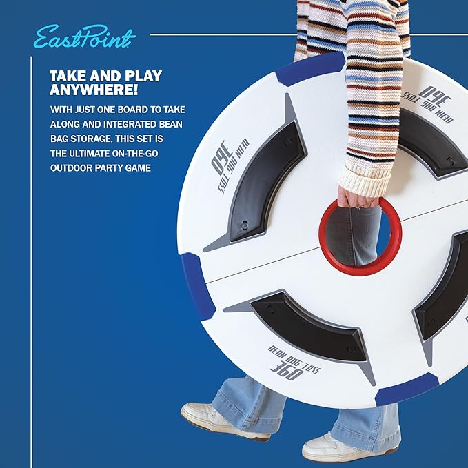 EastPoint Sports Bean Bag Knockout - 360 Degree All-Weather Cornhole Set - Includes 16 Bean Bags
