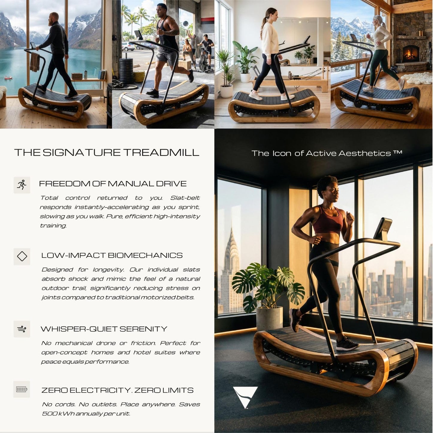 Soft Trail Elite Curved Treadmill - Self-Propelled Running Machine for Home Workouts - Exercise Walking Pad - Low-Impact & Energy-Efficient - Fitness Equipment for Sprinting, Jogging, or Walking