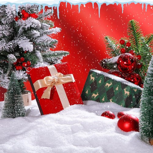 Kasyat Fake Snow Powder - 5.3oz Artificial Flake Decoration for Christmas Parties | White