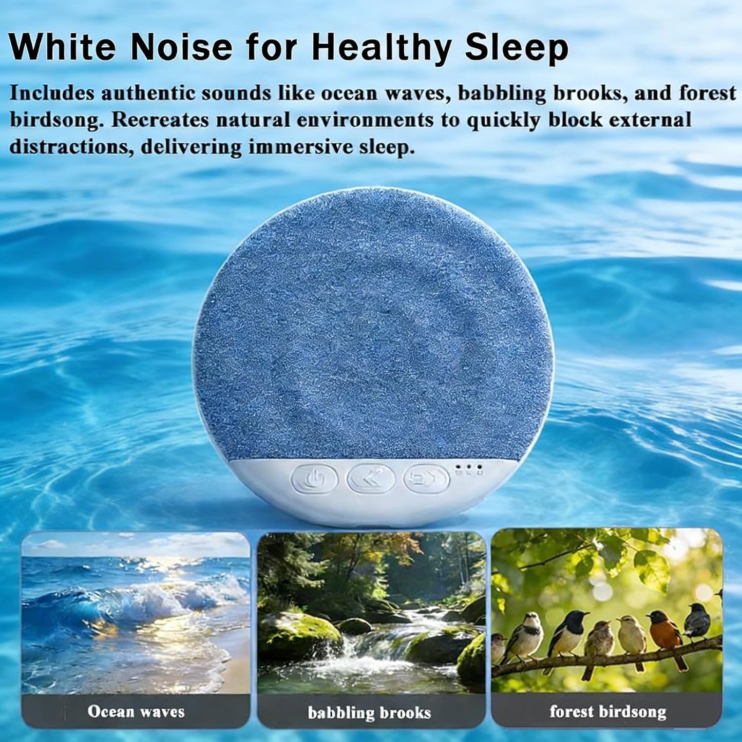 Generic 2026 New Bluetooth Sleep Pillow Speaker, Wireless White Noise Pillow Speaker with Timer, Ultra-Thin Stereo Bass