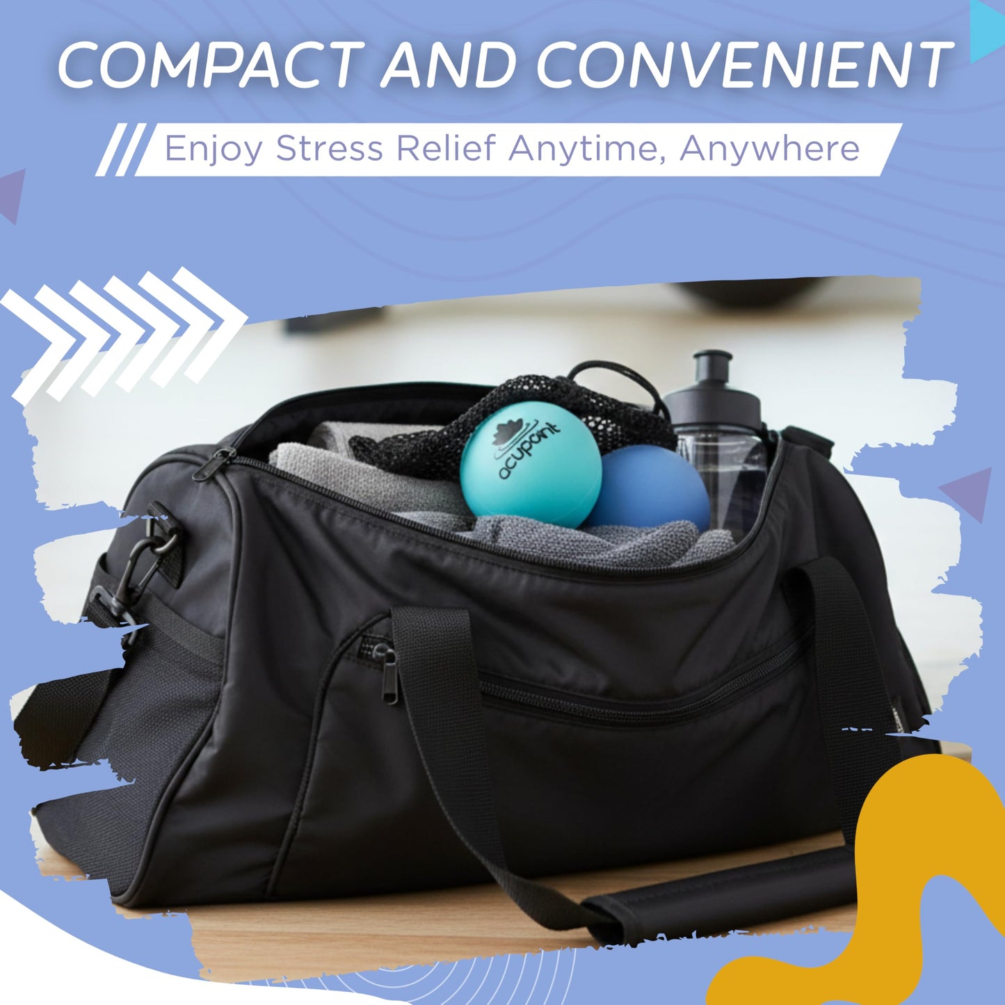 Acupoint Massage Therapy Ball Set of 2 - Myofascial Release, Trigger Point & Deep Tissue - Lacrosse Ball for Back, Neck, Foot and Plantar Fasciitis Relief
