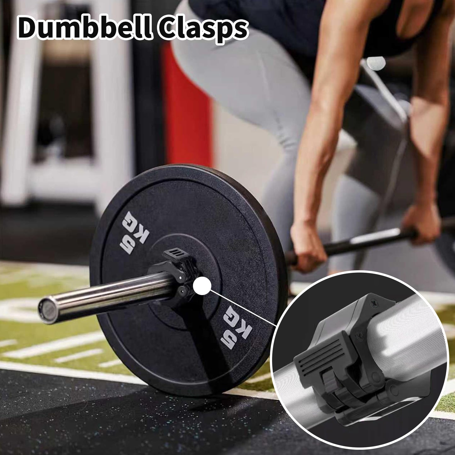 4 Pack Dumbbell Barbell Clamps 30mm, Quick Release Weight Bar Collars, Secure Locking Barbell Clips for Weightlifting, Workout, Strength Training & Fitness Accessories (Black)