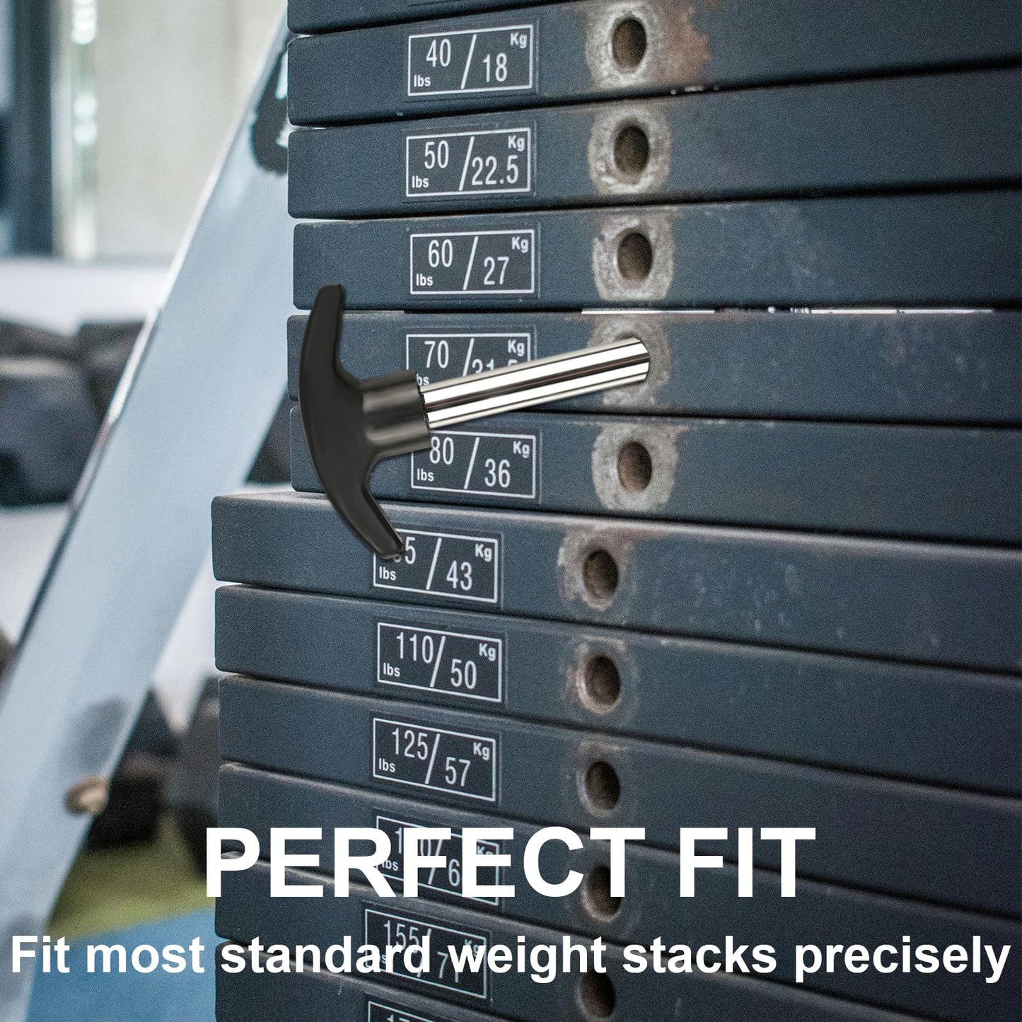 2 Pcs Weight Stack Pin 3/8 Inch Heavy Duty Gym Pins for Weight Lifting Stack Exercise Machine Locking Space Replacement Universal