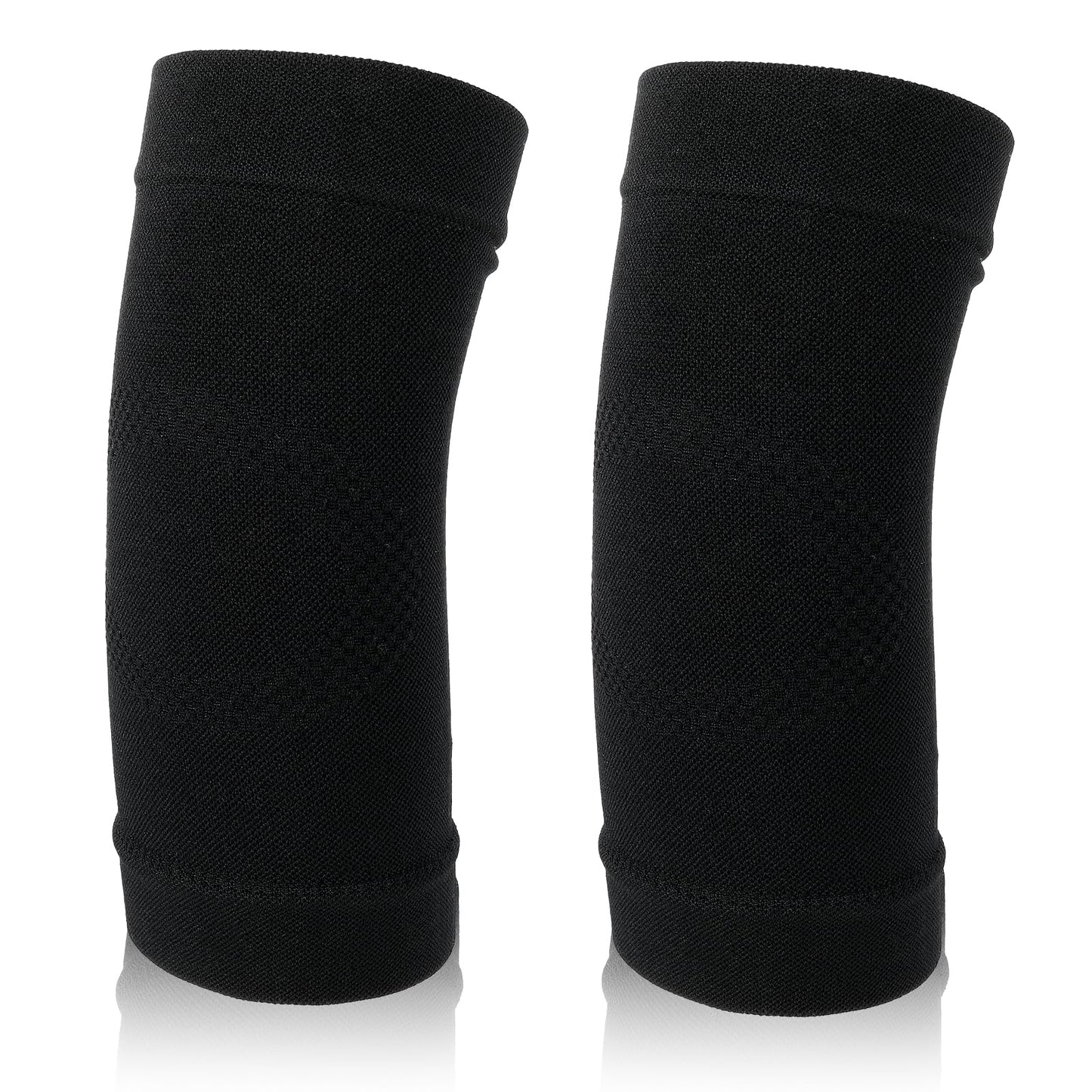 Ptwola Elbow Compression Sleeve Nylon Comfort Tennis Elbow Support Brace Breathable Fitness Sports Arm Joint Protection for Women Men Workouts Tendonitis Tennis Volleyball Golf (Black)