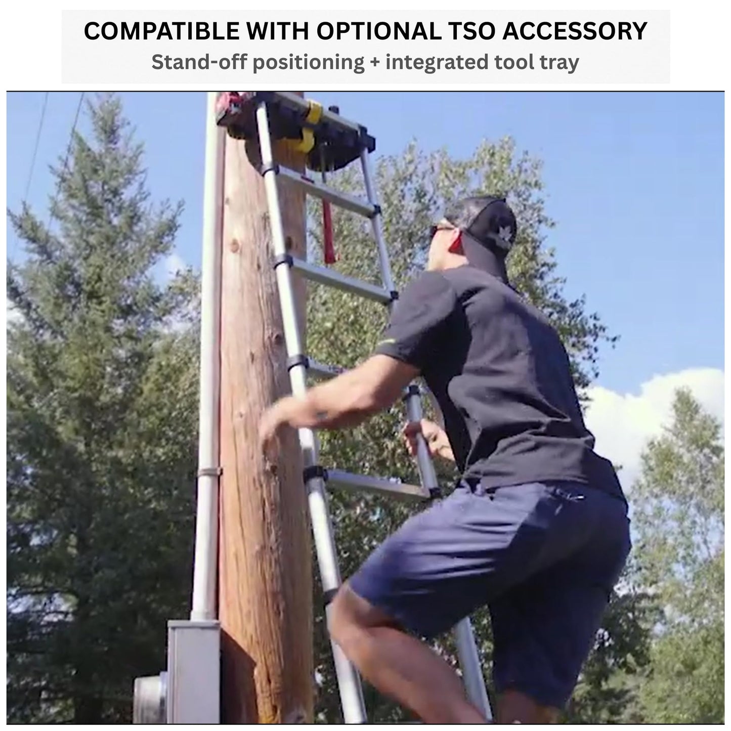 Telesteps 1600E Telescoping Extension Ladder – 12.5 ft Height, 16 ft Reach | Type 1 250 lb Rated | Lightweight Aluminum Ladder with One-Touch Retraction, Safety Locks & Pivoting Feet