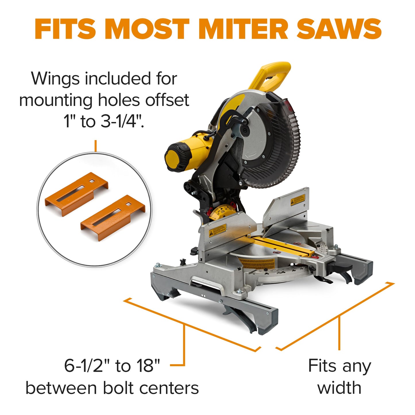 BORA Portable Miter Saw Stand 2nd Generation - Quick release Tool Mount - 114 Inches of Material Support - Universal Folding Compound Mitre Saw Stand fits Dewalt, Milwaukee, Ridgid, Bosch Chop Saws PM-4020