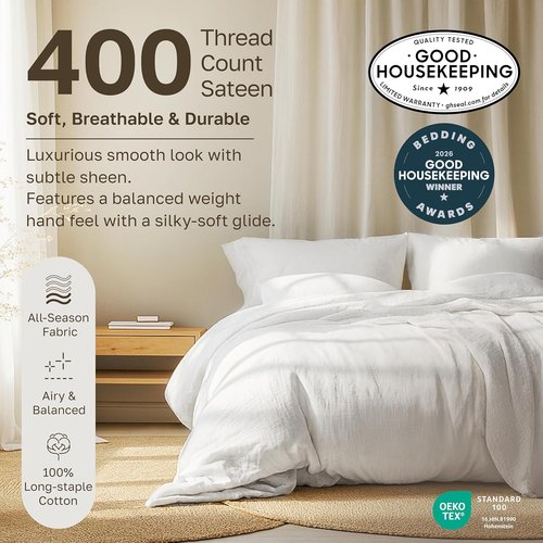 California Design Den Bed Sheets - 100% Cotton Full Size Set, Silky Smooth Sateen, Deep Pockets - Taupe