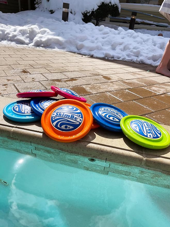 Disc - Water Disc Toy for Spring & Summer Fun - Skips, Slides, Jumps - Pools, Beaches & Backyards Fun for All Ages (Light Blue)