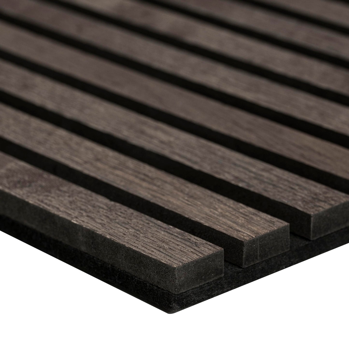 MSI 4-Pack Acoustic Wood Slat Wall Panels for Interior Decor, 3D Fluted Sound Absorbing Wood Paneling for Accent Wall Ceiling Kitchen Living Room Bedroom, Eco-Friendly MDF - 9.5 in. x 94.5 in. - Umber