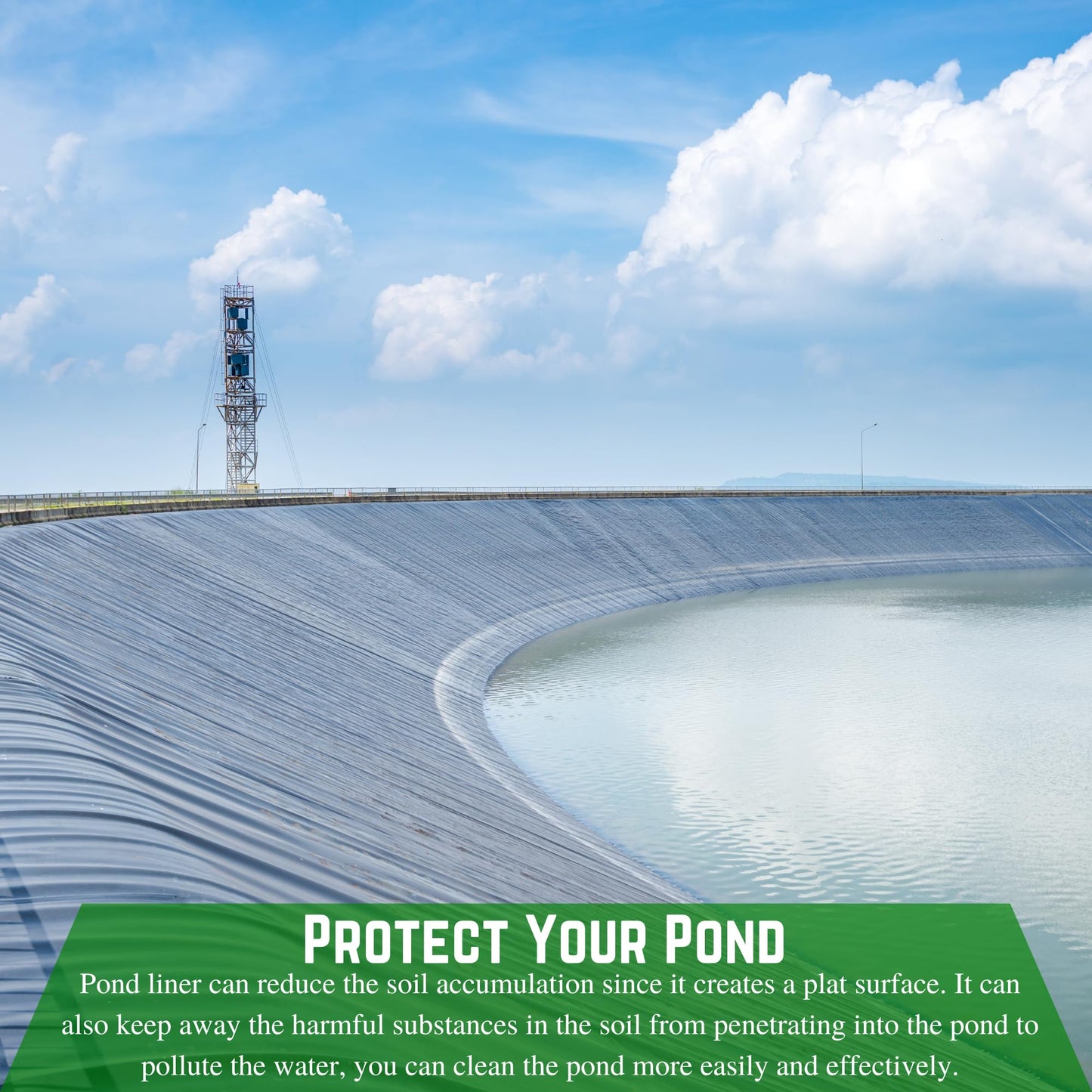 Farm Plastic Supply - 40 Mil Black Pond Liner - Pond Liner, Water Containment Liner, Containment Liner, 40 Mil Fish Pond LLDPE for Outdoor Ponds (12.5' x 10')