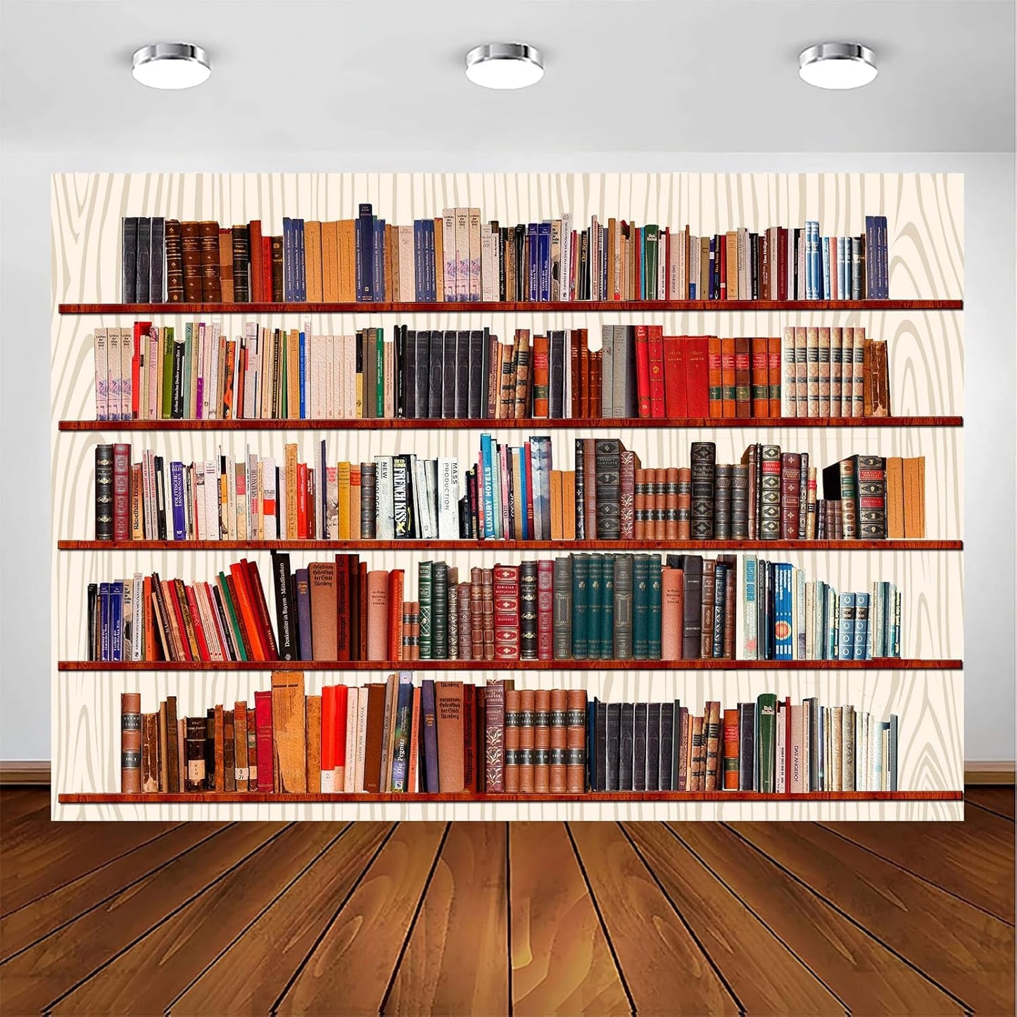 Yieldeer 8x6ft Bookshelf Photo Backdrop Books Library Tapestry Wall Hanging Bookcase Photography Background for Office