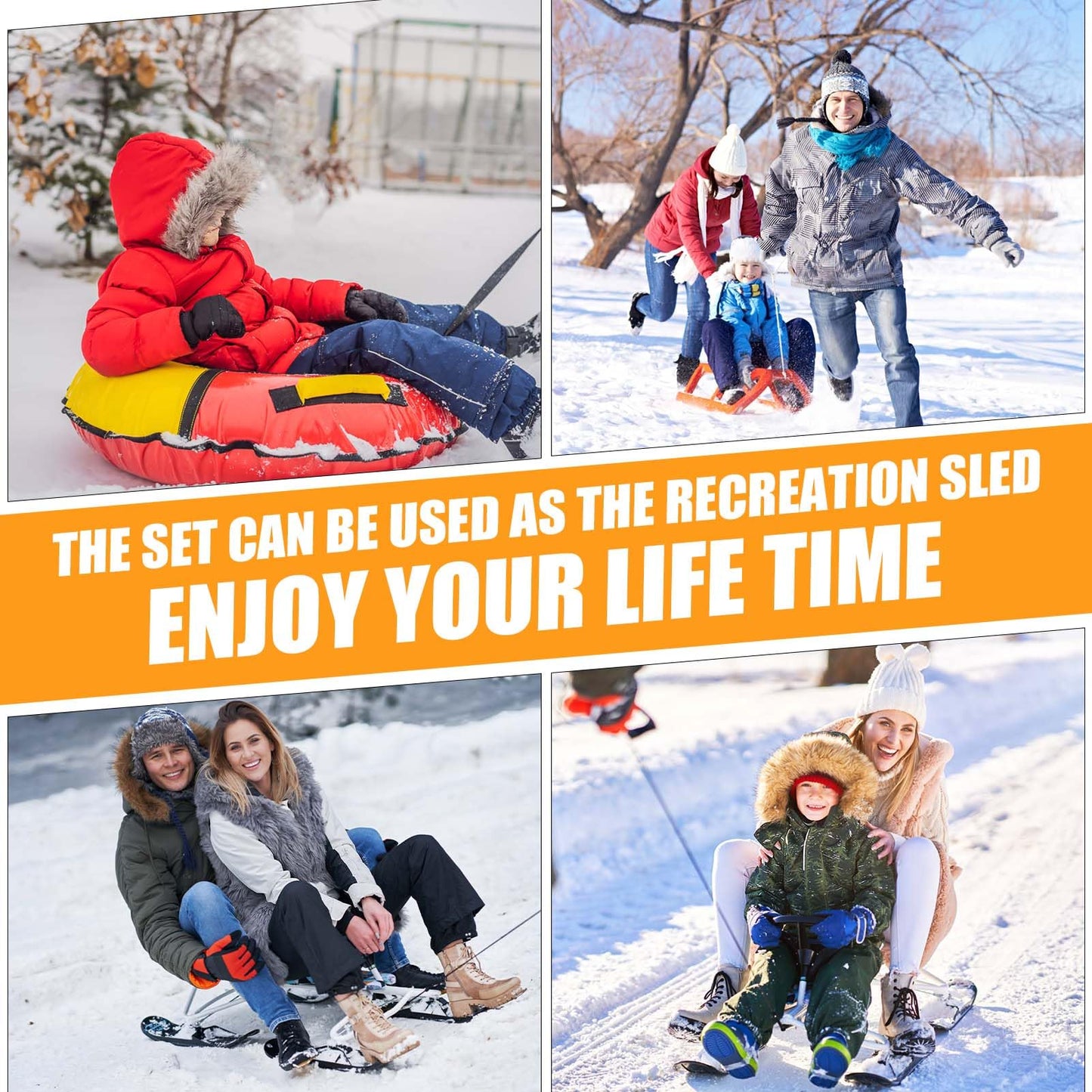 Tuyzhrymlic Sled Harness for Pulling, 6pcs Adjustable Shoulder Belt with 2 Rope 6.6ft and 9.8ft Push Equipment for Outdoor Indoor Full Body Workout to Improve Strength Agility Focus Men and Women