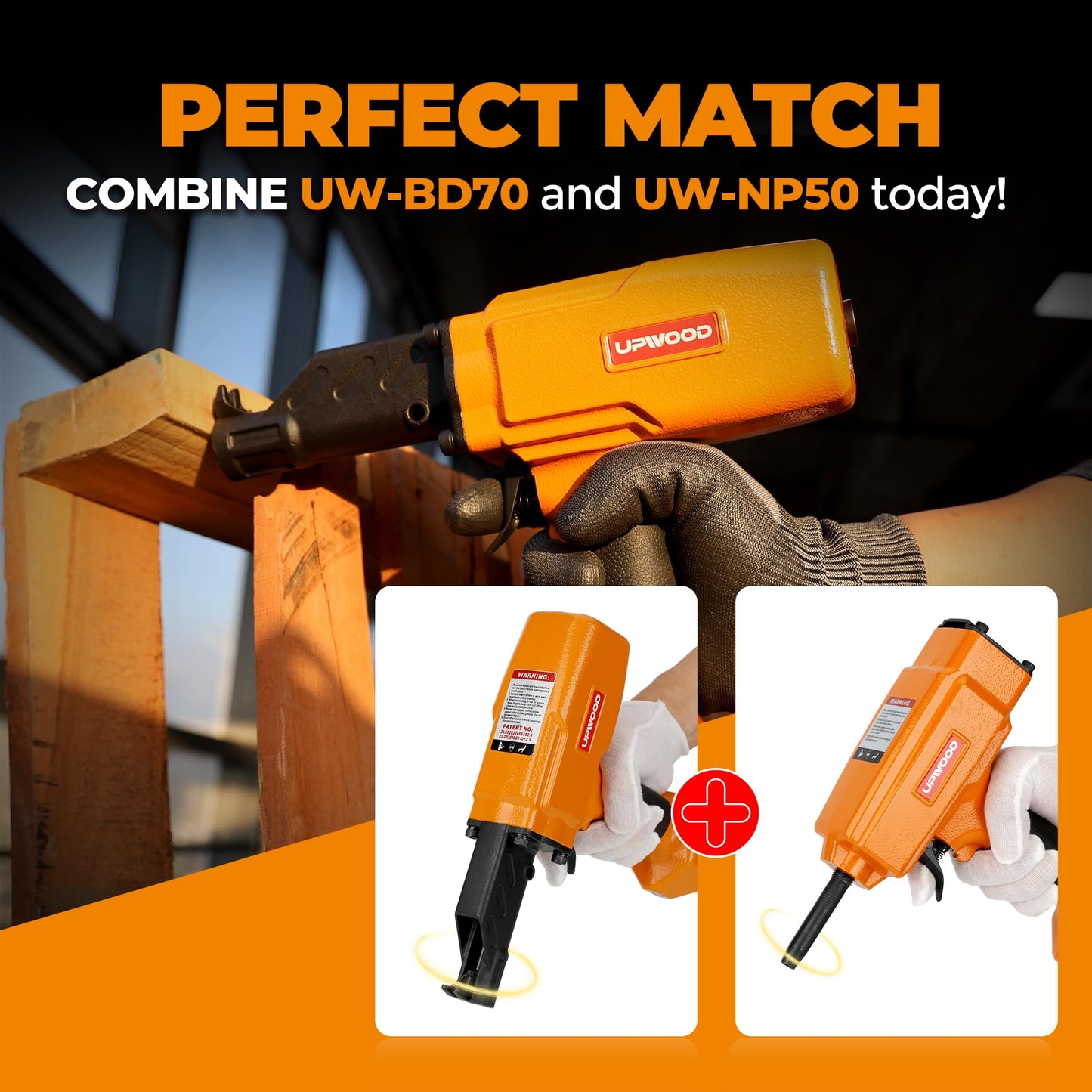 UPWOOD Air Nail Puller Nail Remover Pneumatic Denailer Tool for Recycled Wood Fence Pallet (Ideal for soft or medium-hard woods)