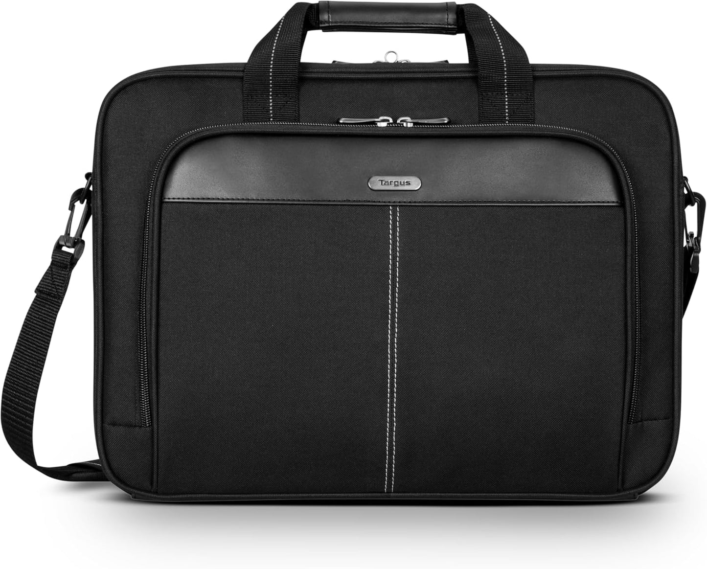 Targus Ergonomic Slim Briefcase - Spacious Laptop Messenger Bag with Foam Padding