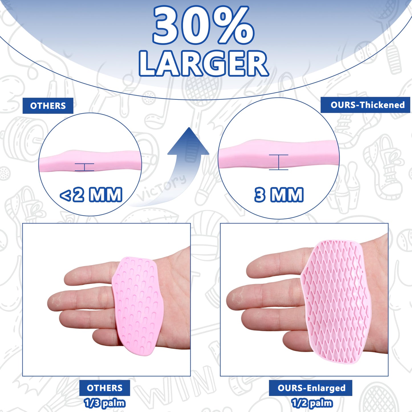 Epritliber Large Silicone Workout Grips Kit with Gym Towel &Storage Case,Weight Lifting Gloves Alternative,Gym Grips Gloves Gifts for Men Women,Gym Hand Palm Protection Pads for Dumbbell,Barbell,Rypt