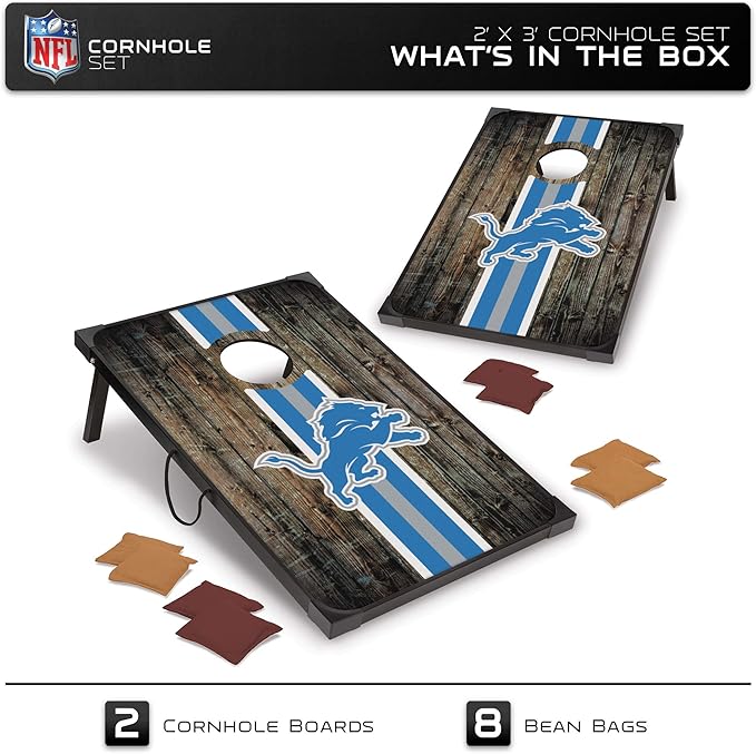 Wild Sports NFL 2' x 3' MDF Deluxe Cornhole Set - with Corners and Aprons