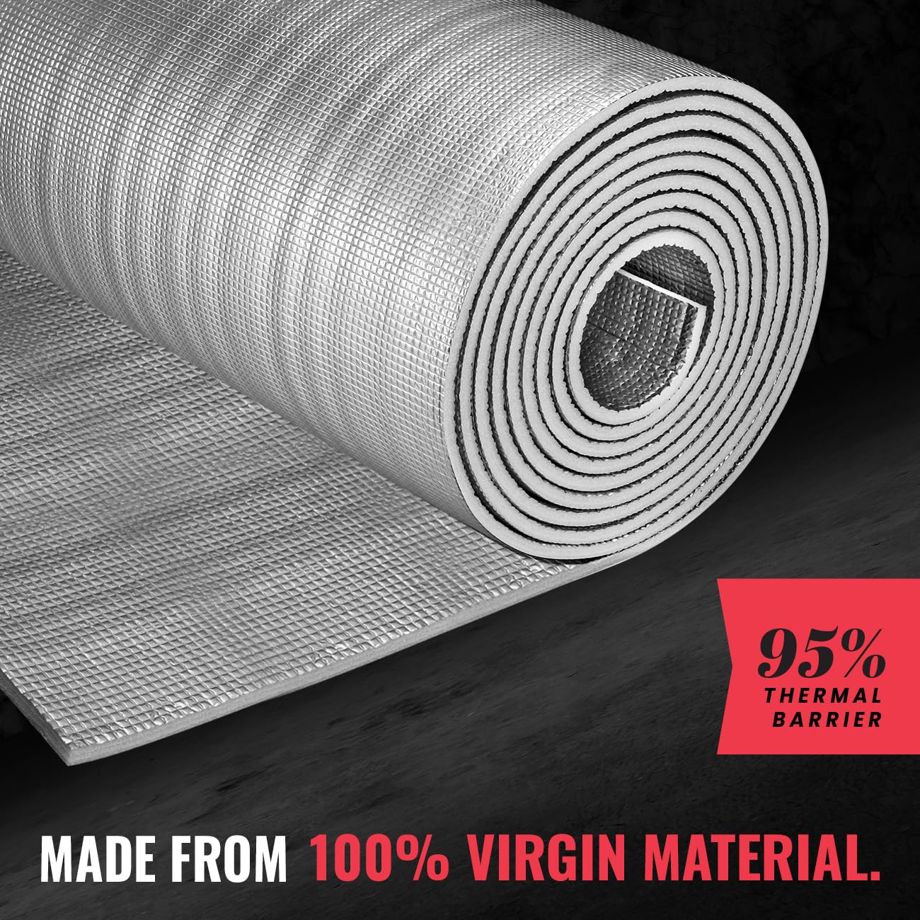 SEALTECH Ultra Heavy Duty 10mm Reflective Insulation Roll - Premium Foam Core Radiant Barrier for Energy Conservation -Commercial Grade Soundproofing Thermal Shield for Indoor and Outdoor (24" X 100')