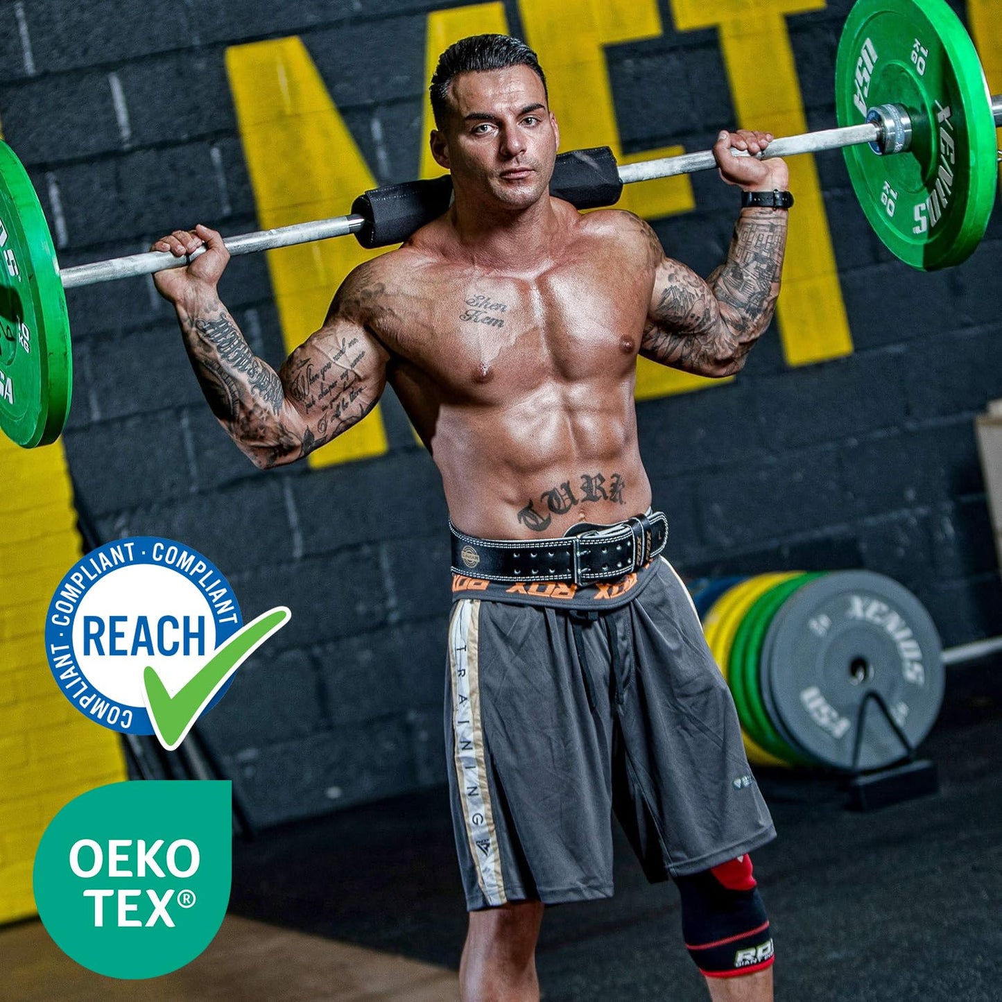 RDX Barbell Squat Pad - Neck & Shoulder Protective Foam - Great for Squats, Lunges, Hip Thrusts, Weight lifting - Fits Standard Bar