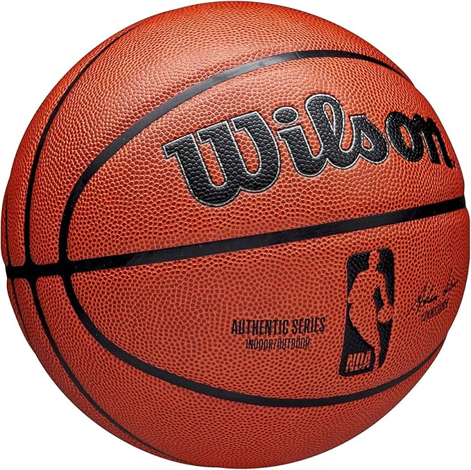 WILSON NBA Authentic Indoor/Outdoor Basketballs - Size 3, Size 6 and Size 7