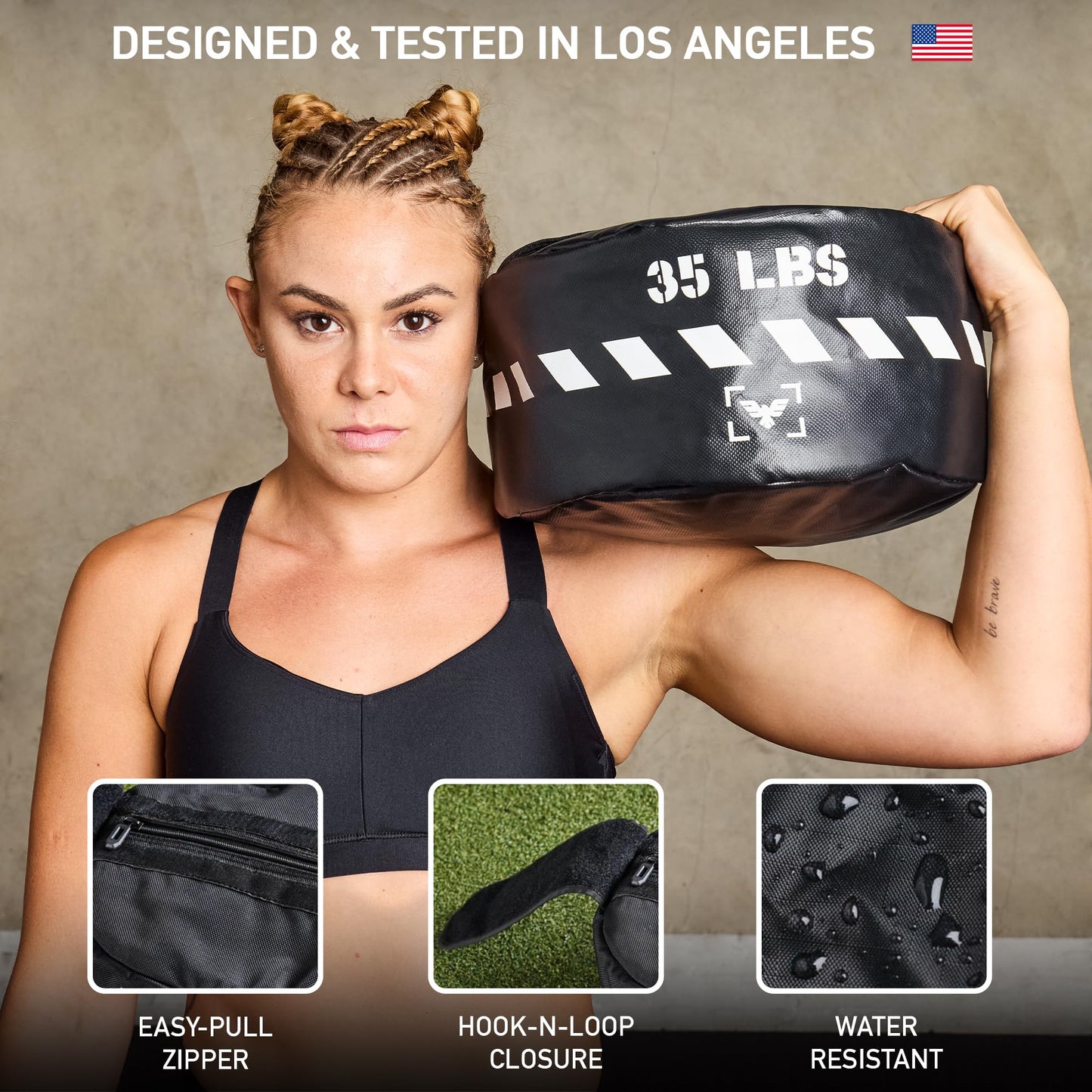 Elite Heavy-Duty Strongman Workout Sandbag – Unfilled Fitness Sand Bag for Weight Training, Full-Body Workout, Cross Training, Powerlifting, Combat & Military Use – Durable for Commercial and Home Gym