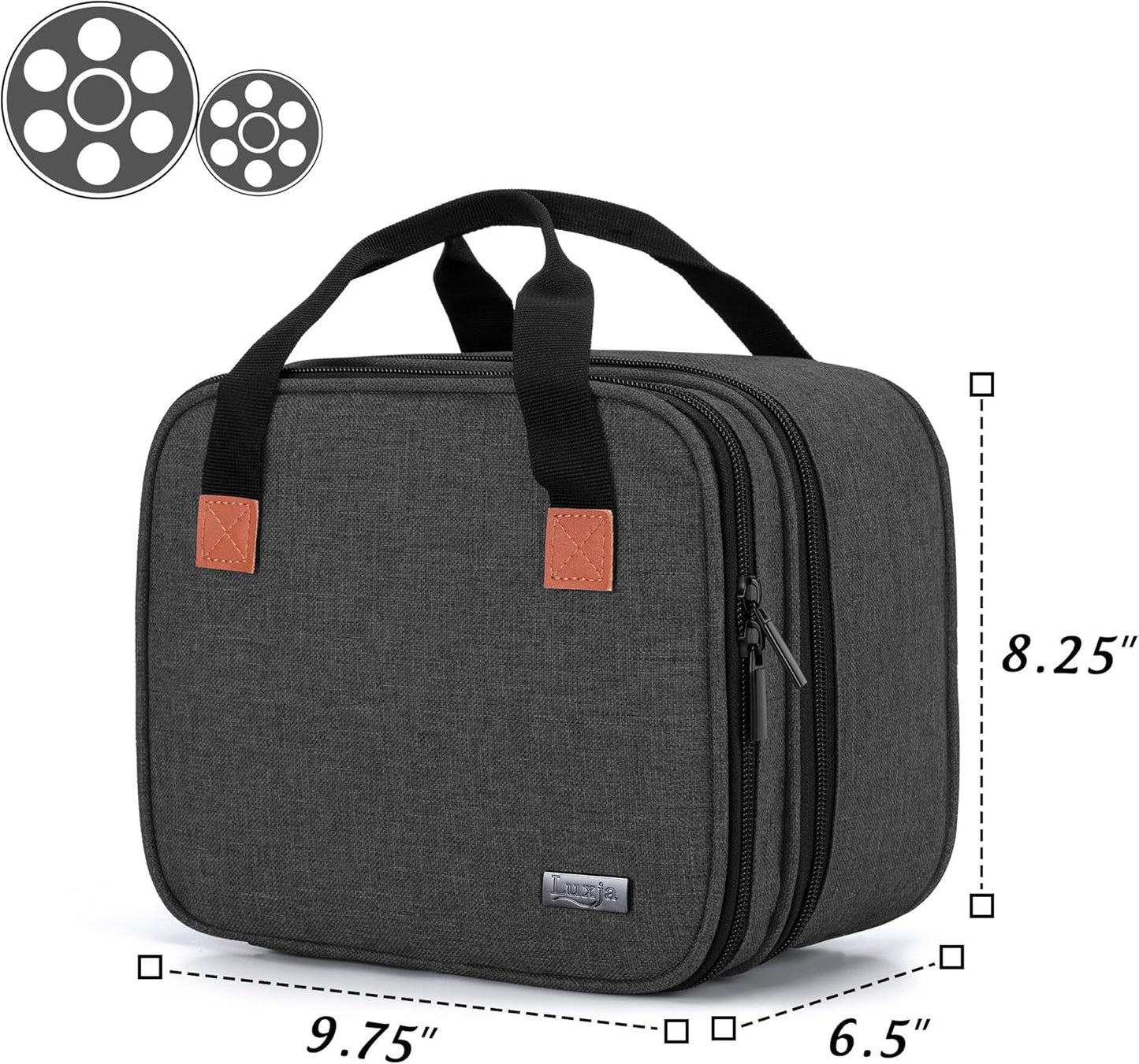 LUXJA Mini Projector Carrying Case - Portable and Protective Black Bag for Accessories