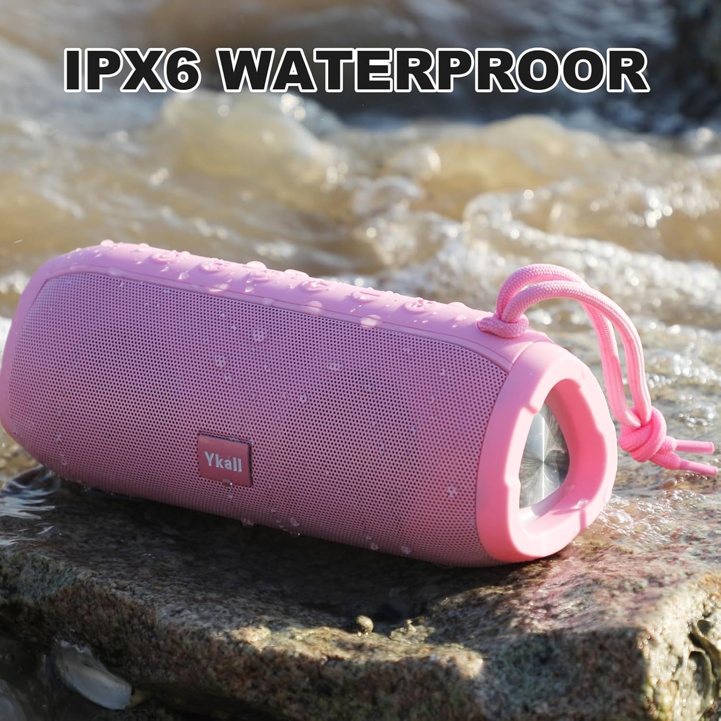 Ykall 20W IPX6 36H Bluetooth Speakers, Portable Bluetooth Speaker Wireless with Loud Stereo Sound, TWS Pairing