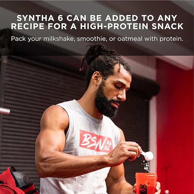 BSN SYNTHA-6 Whey Protein Powder with Micellar Casein, Milk Isolate, Strawberry Milkshake, 48 Servings (Packaging May Vary)
