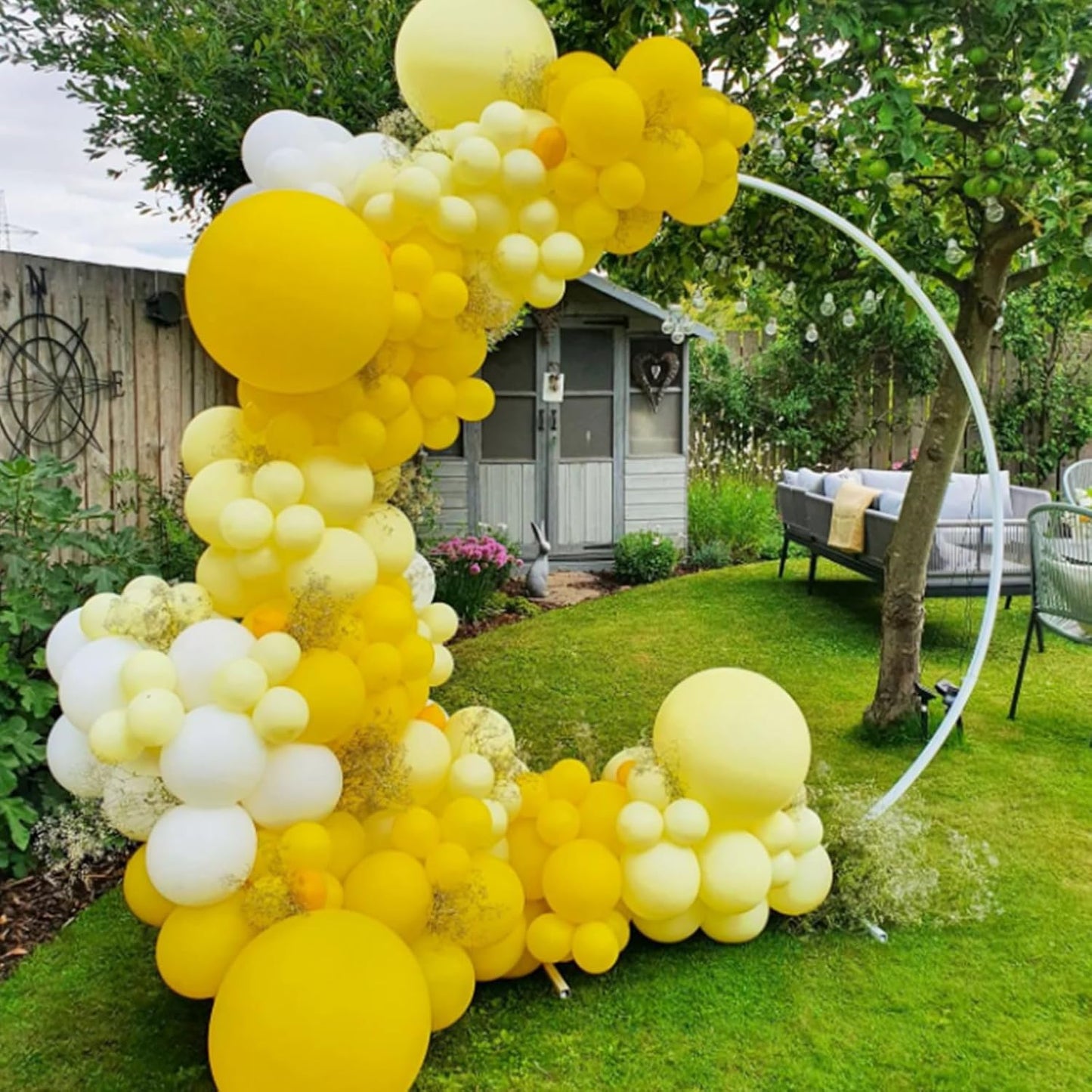 Awenztech Yellow Balloons - 12 Inch Latex Balloons | 50 Pack for Baby Showers & Birthday Parties