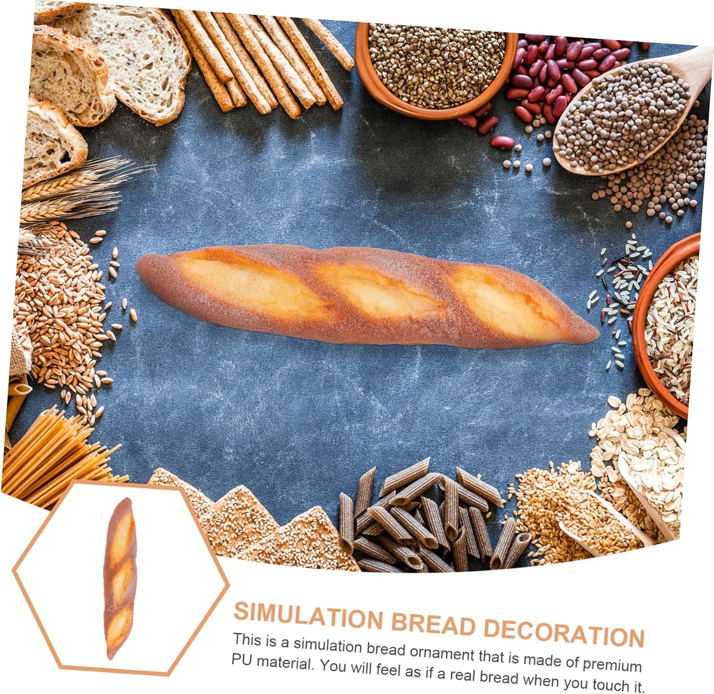TOYANDONA Lifelike Bread Model for Bakery Display Realistic Artificial Baguette Decorative Prop for Cake House for Boys