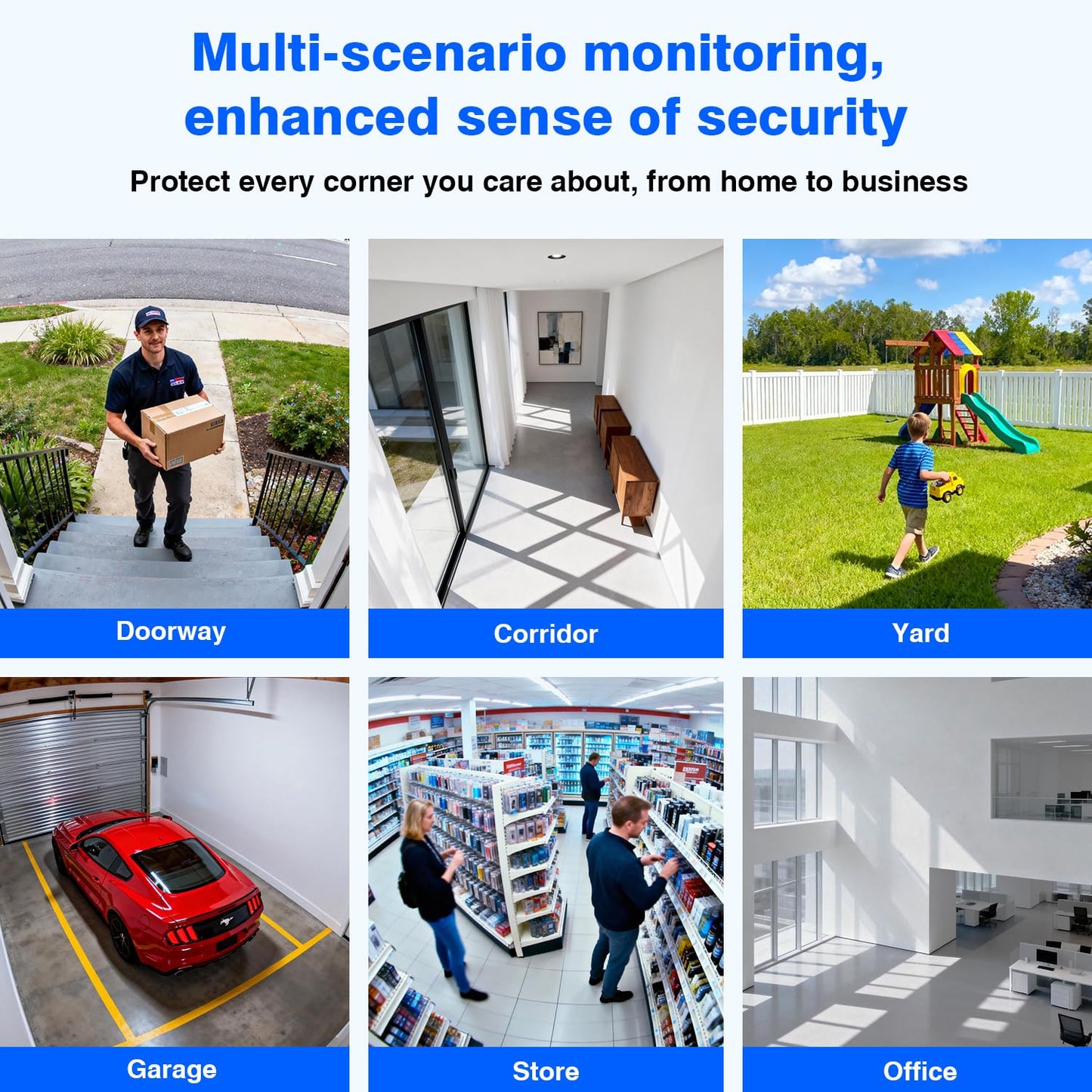 Cromorc Expandable 16CH NVR Wireless Security System 10.1" Monitor, 4 Dual Lens PTZ 4MP Camera, Humanoid Motion Detection, Spotlight, Siren Alarm, 2-Way Audio, in/Outdoor, 1TB HDD, Color Nihgt Vision