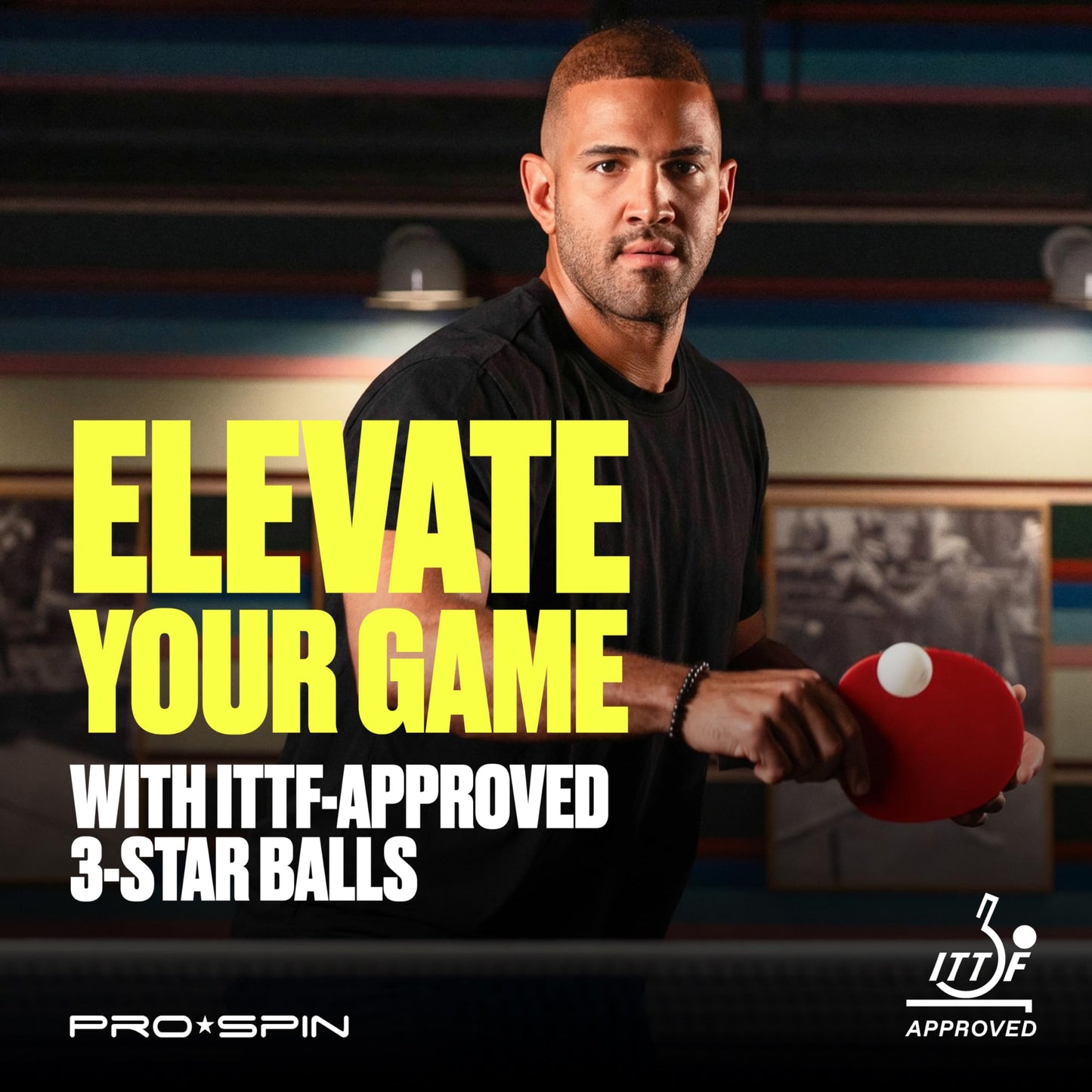 PRO-SPIN Ping Pong Balls – 3-Star ITTF-Approved Premium Table Tennis Balls | High-Performance 40+ ABS Professional Quality for Indoor & Outdoor Play (Pack of 3)