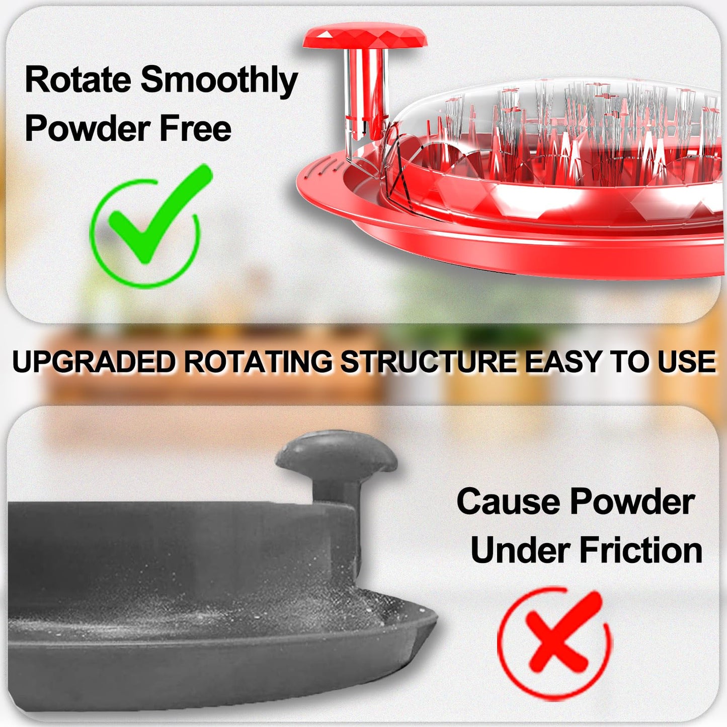 Chicken Shredder Tool Twist, 11" Heavy Duty Large Chicken Shredder, Meat Grinders Gadgets Machine, BPA Free, Strong Anti-Slip, Dishwasher Safe, Suitable for Pork Beef Chicken, Red