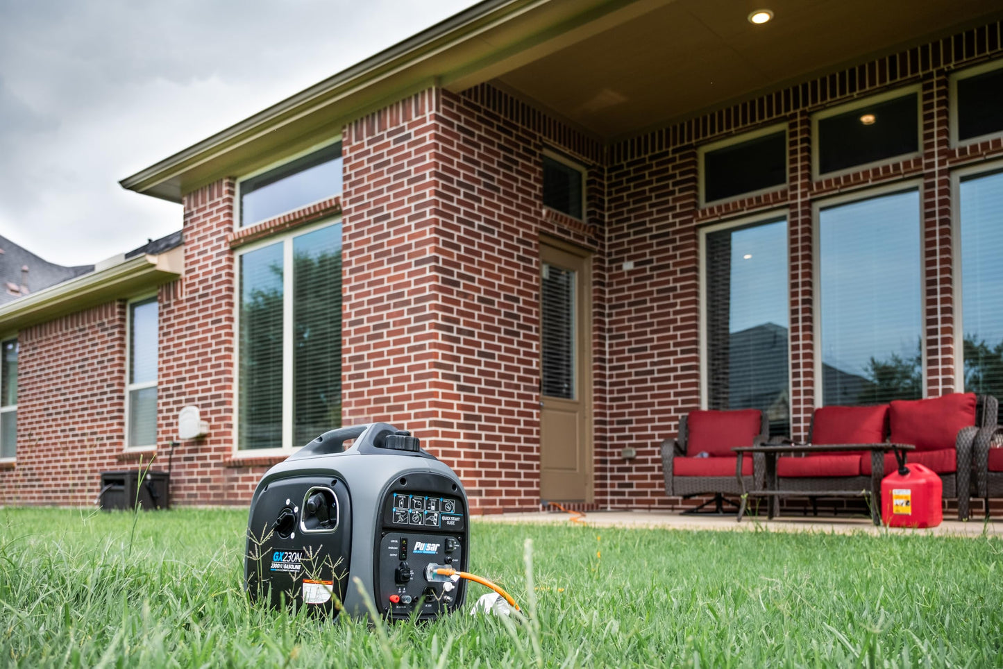 Pulsar 2,300W Portable Gas-Powered Quiet Inverter Generator for Home Emergency Backup, Parallel Capability, With USB Outlet, Long Run Time, GX230N