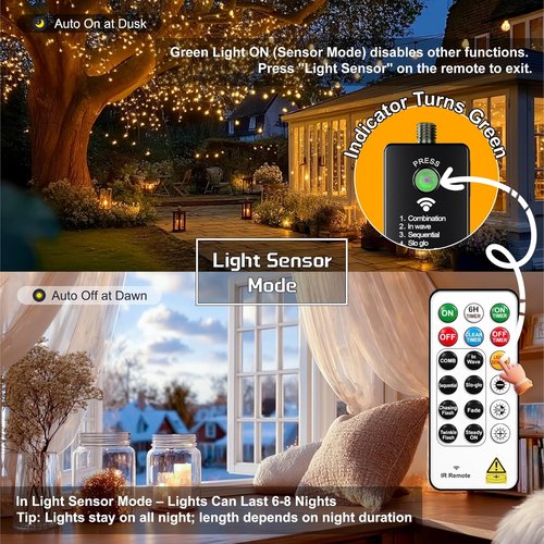 HXWEIYE Rechargeable Fairy Lights - 33ft 100LED Twinkle String Lights with Remote & Timer | Waterproof Outdoor Decor
