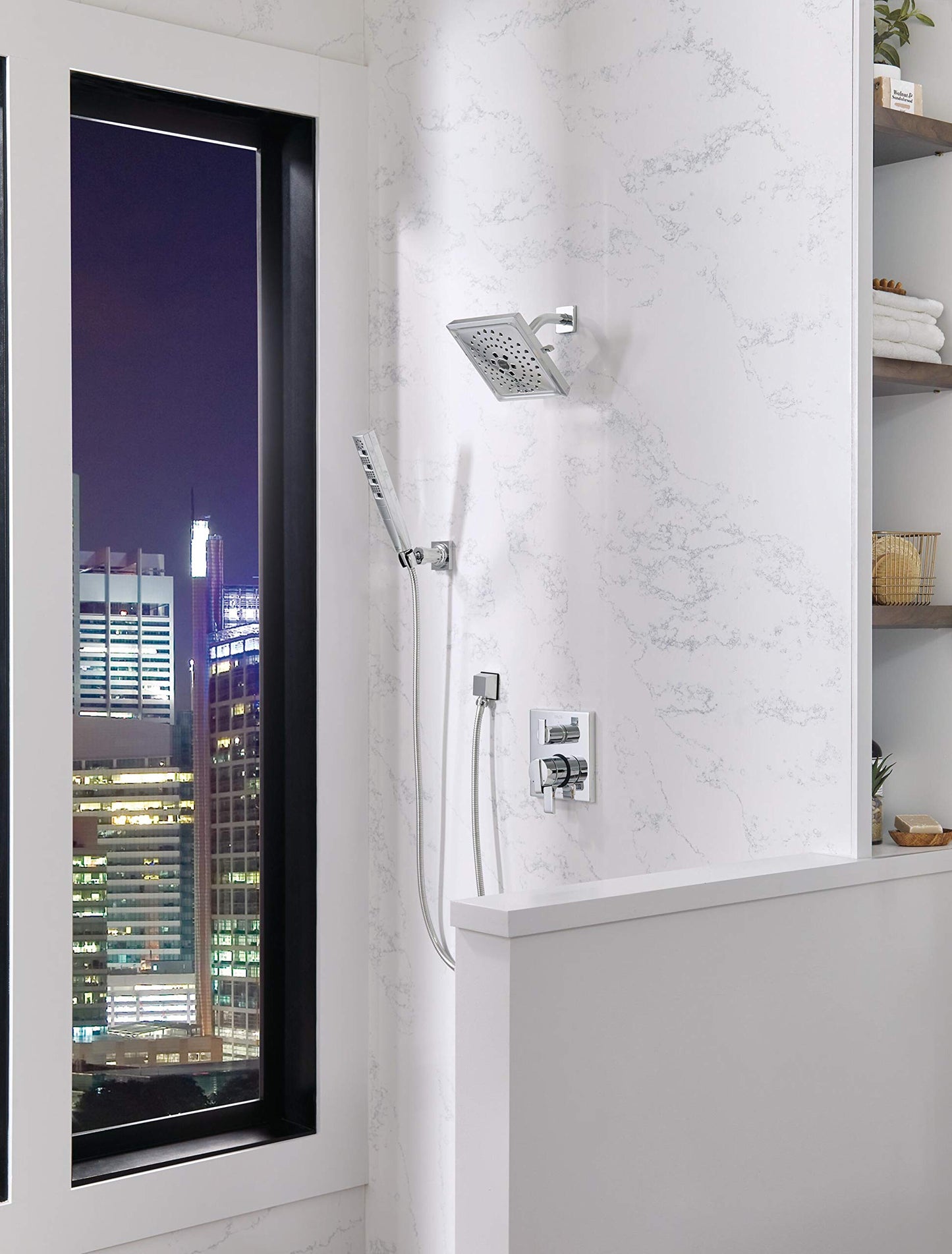 Delta Faucet Ara 17 Series 6-Setting Integrated Diverter Valve Trim Kit, Chrome Diverter Valve Trim Kit, Shower Trim Kit, Chrome T27967 (Valve Not Included)