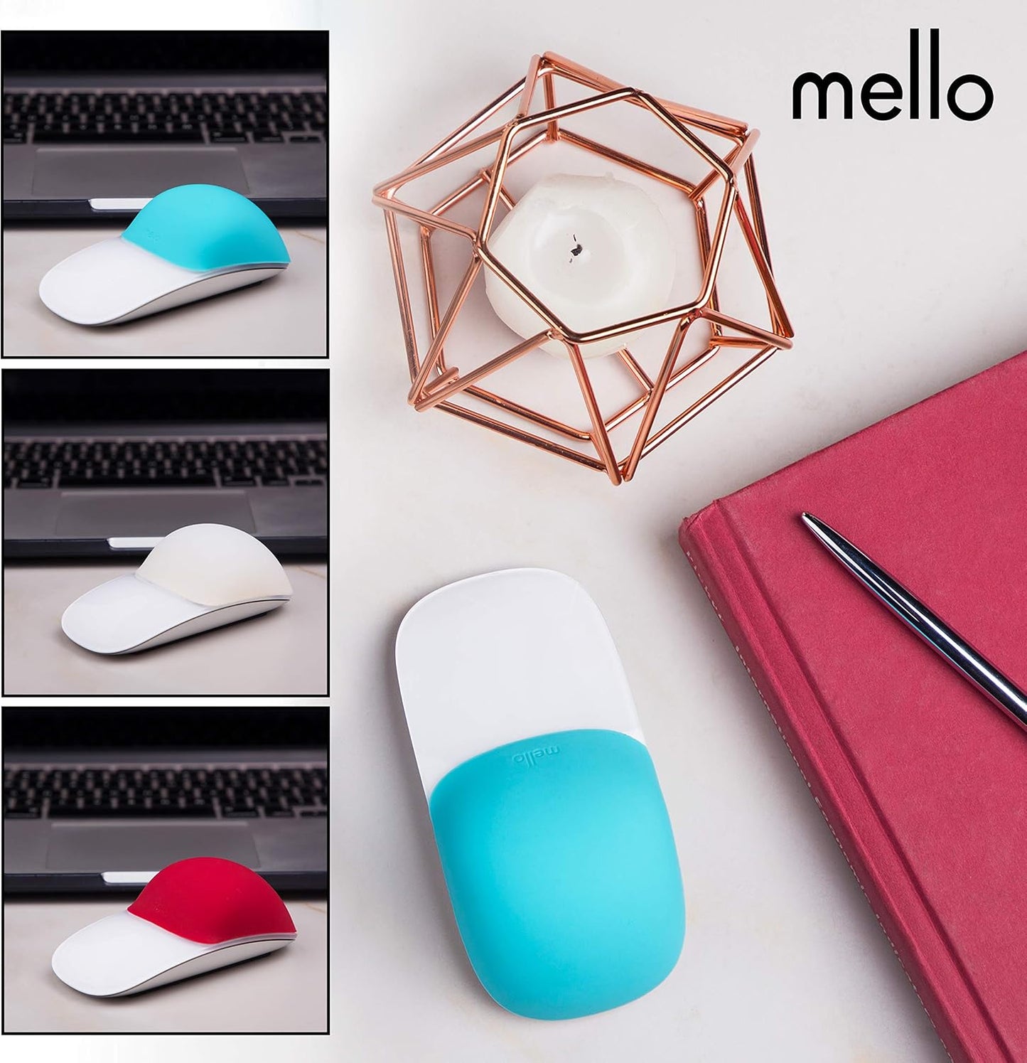 ELEMENTING 1 2 Mello Silicone Cushion Compatible with Apple Magic Mouse & (Marshmello White)