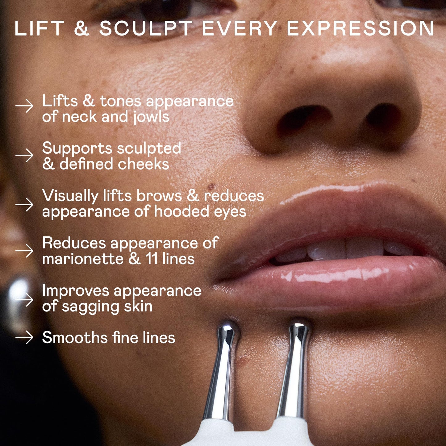 NUFACE Trinity+ Facial Massager - Face Firming & Toning Device for Lines & Wrinkles Treatment - FDA-Cleared Wrinkle Reducer + Lip & Eye Attachment + Aqua Gel Activator - 3 Frequency Microcurrent