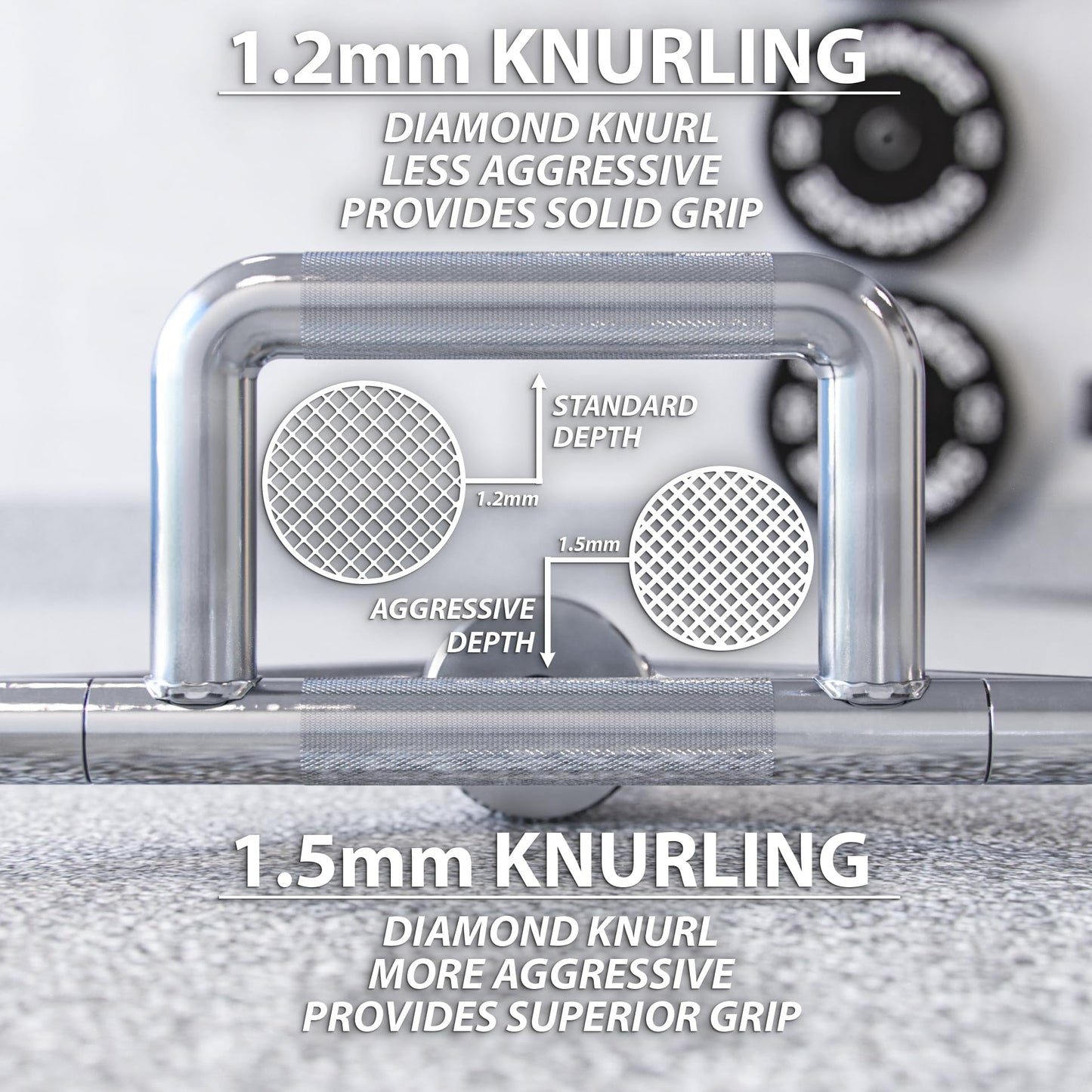 Synergee 25kg Chrome Olympic Hex Barbell Trap Bar with Two Handles for Squats, Deadlifts, Shrugs and Power Pulls. 56” Long Bar with 10” Sleeve.